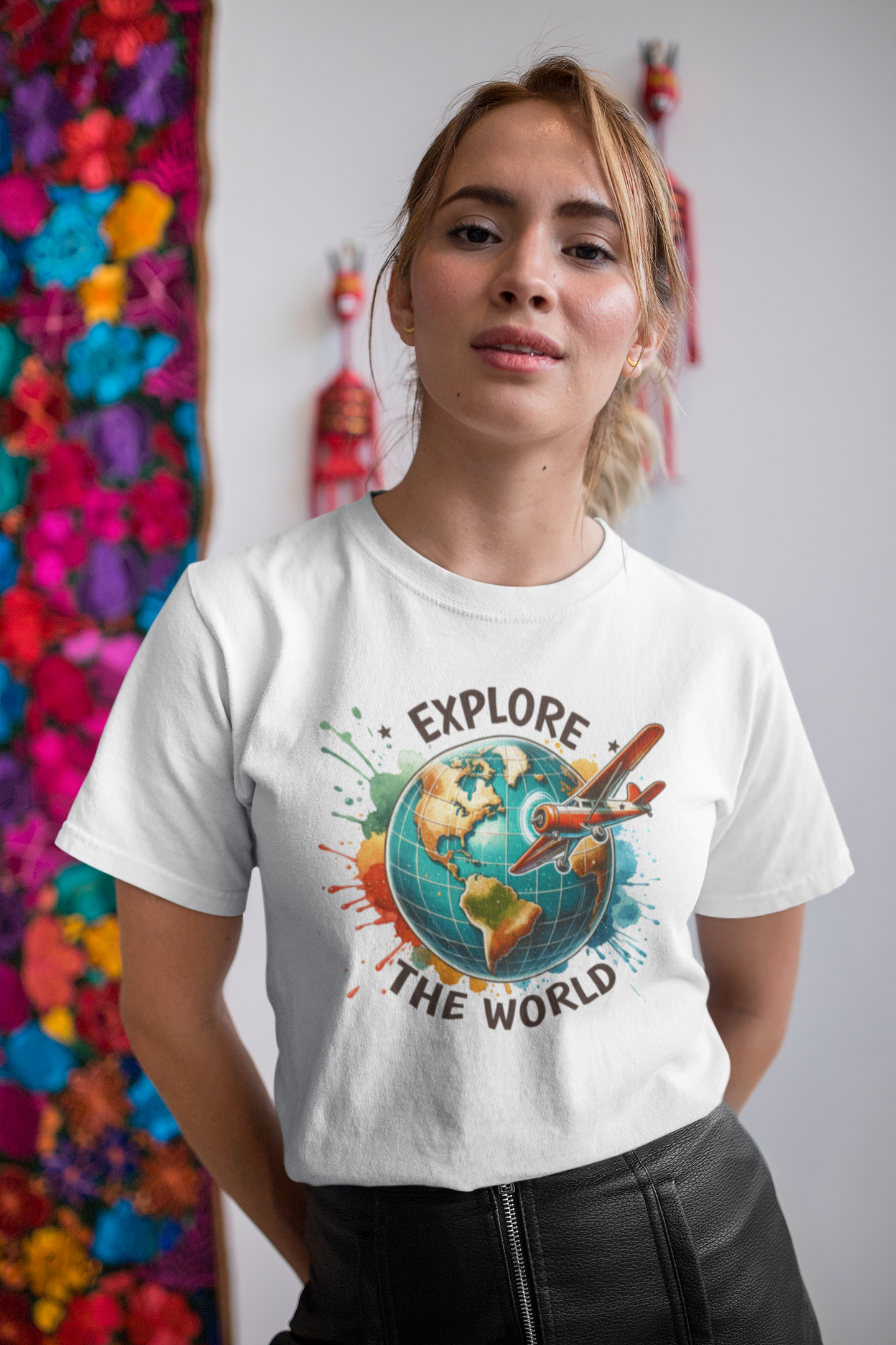 EXPLORE WORLD RELAXED FIT PREMIUM T-SHIRT