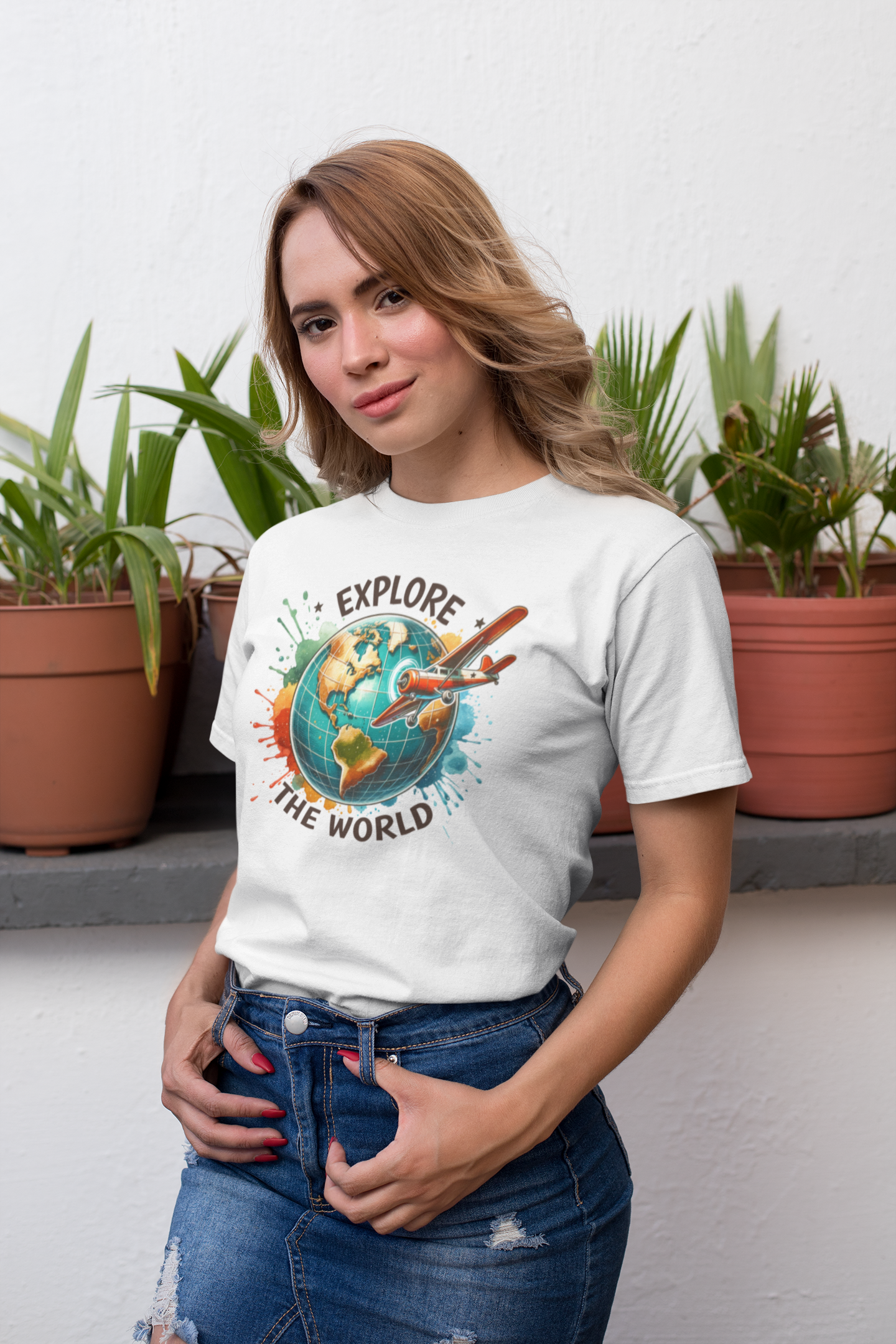 EXPLORE WORLD RELAXED FIT PREMIUM T-SHIRT