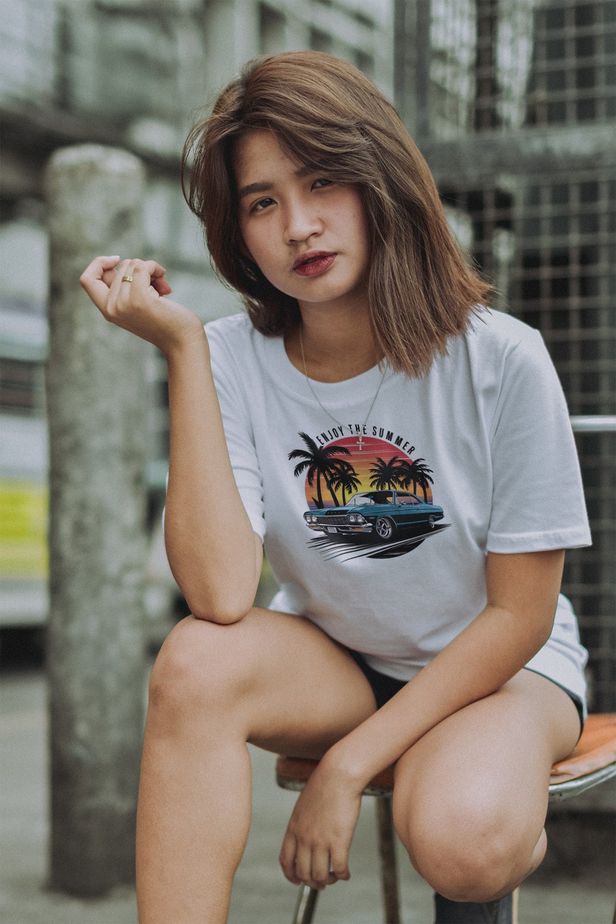 ENJOY SUMMER RELAXED FIT T-SHIRT