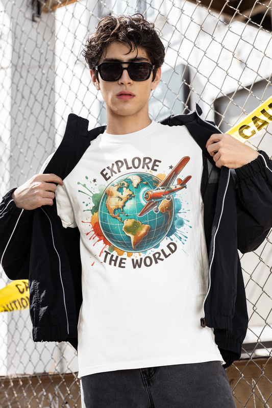EXPLORE WORLD RELAXED FIT PREMIUM T-SHIRT