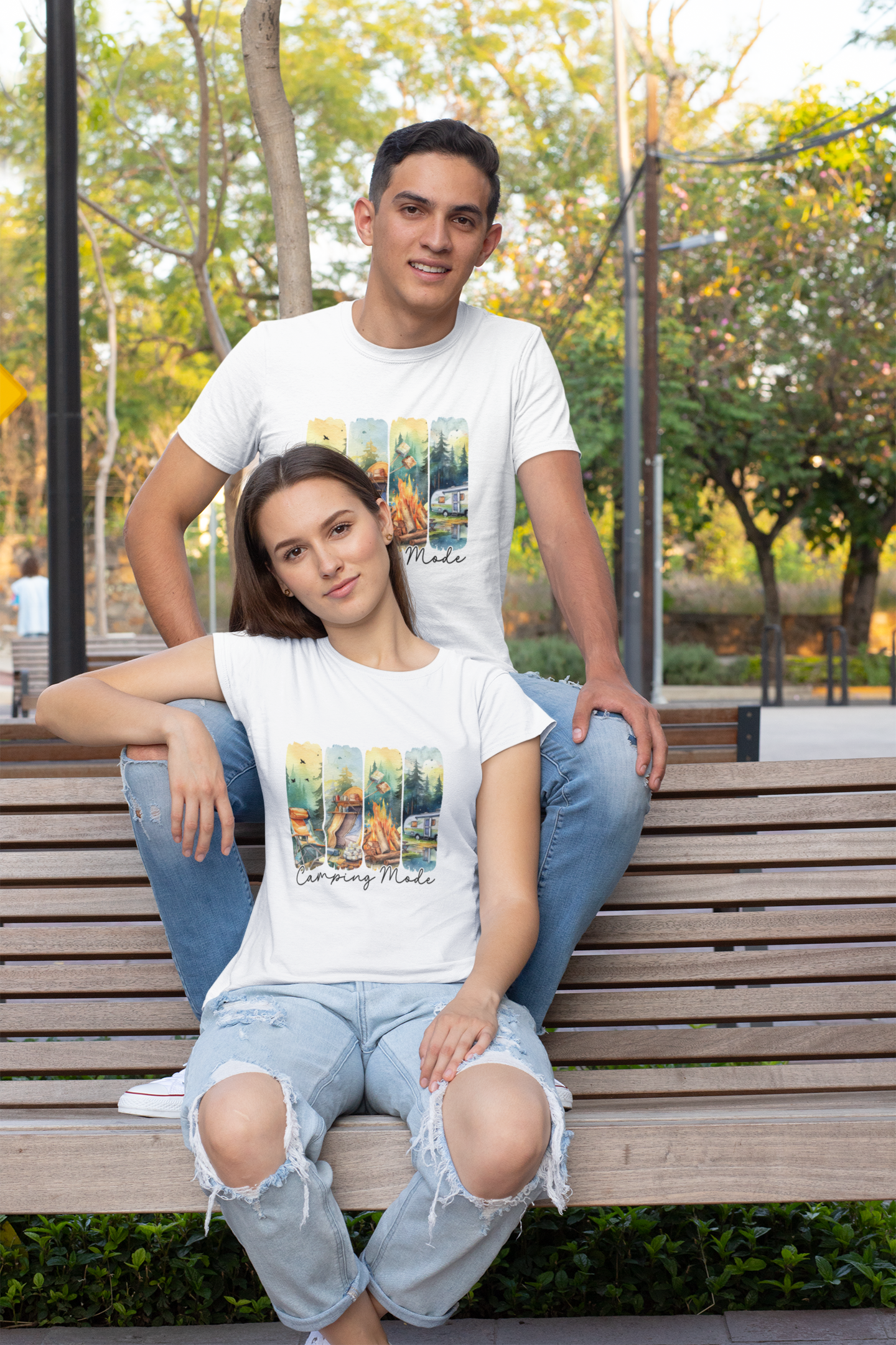 CAMPING MODE RELAXED FIT PREMIUM T-SHIRT